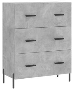 VidaXL Beton Szürke 3 Fiókos Tálalószekrény - 69,5x34x90 cm