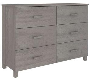 VidaXL HAMAR Tálalószekrény - 6 Fiók - Szürke - 113x40x80cm