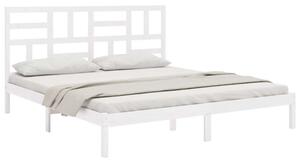 VidaXL fehér tömör fa ágykeret 180 x 200 cm (6FT Super King)
