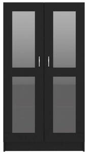 VidaXL fekete forgácslap vitrinszekrény 82,5 x 30,5 x 150 cm