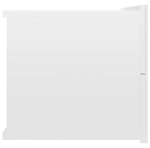 VidaXL magasfényű fehér forgácslap éjjeliszekrény 40 x 30 x 30 cm