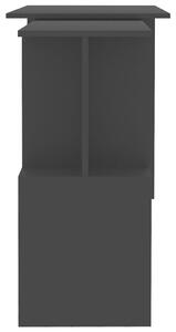 VidaXL fekete forgácslap sarokasztal 200 x 50 x 76 cm