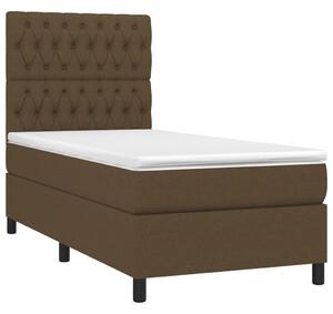 VidaXL Ágy - 90x190 cm - Barna Szövet - LED-es Fejtámlával