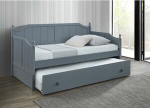 Egyszemélyes ágy pótággyal 90 cm Baroba (szürke) (ágyrácsokkal). 1002498