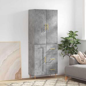 VidaXL Magas Szekrény - Beton Szürke - 180 cm