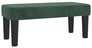 VidaXL sötétzöld bársony rugós ágy matraccal 90 x 200 cm