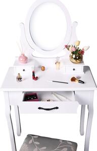 Toalett asztal zsámollyal Linetik (fehér). 1015638