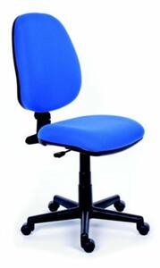 Irodai szék, kék szövetborítás, fekete lábkereszt, MAYAH Happy (BBSZVV05)