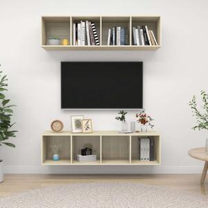 VidaXL Falra Szerelhető TV Szekrény Szett - Sonoma Tölgy - 2 db