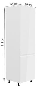 Konyhaszekrény beépített hűtőre D60ZL Aurellia (fehér + fényes fehér) (J). 1015757