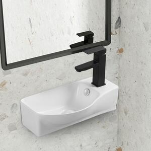 Erga Winona R, falra szerelhető/munkalapos mosdó 460x240x140 mm, jobb, fehér fényes, ERG-V03-9528L-WH