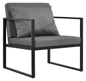 Kerti fotel szék Lerum 2 darabos szett fekete