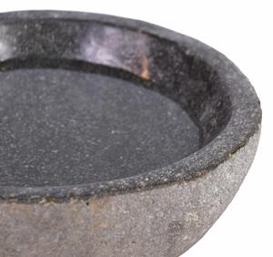 Természetes kő madáritató 23,5 cm szürke