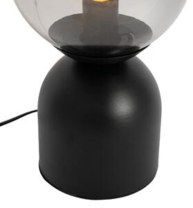 Hotel elegáns asztali lámpa fekete füstüveggel - Pallon Trend