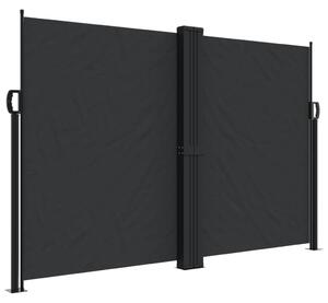 VidaXL fekete behúzható oldalsó napellenző 160 x 600 cm