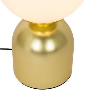Szállodai elegáns asztali lámpa arany opálüveggel - Pallon Trend