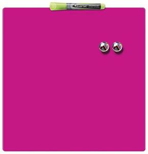 Üzenőtábla, mágneses, írható, rózsaszín, 36x36 cm, NOBO/REXEL (VN3803)