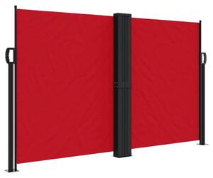 VidaXL piros behúzható oldalsó napellenző 140x1200 cm