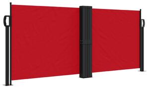VidaXL piros behúzható oldalsó napellenző 100 x 600 cm
