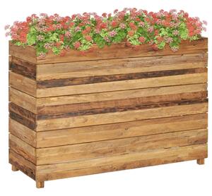 VidaXL újrahasznosított tíkfa és acél magaságyás 100 x 40 x 72 cm
