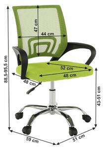 Irodai szék Dexter 2 (zöld + fekete). 1015991