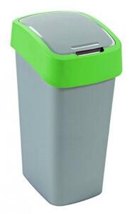 Billenős szelektív hulladékgyűjtő, műanyag, 45 l, CURVER, zöld/szürke (UCF01)