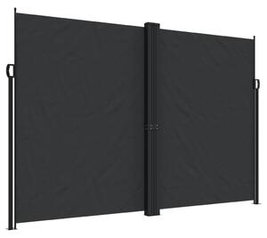 VidaXL fekete behúzható oldalsó napellenző 220 x 600 cm