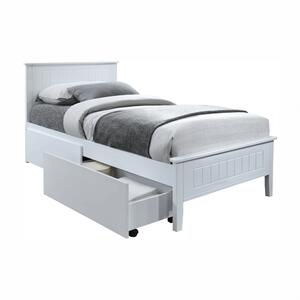 Egyszemélyes ágy 90 cm Minea (fehér) (ágyráccsal). 1016026