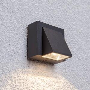 Lucande LED kültéri fali lámpa Marik, antracit, fém, IP54, Fekete, Alumínium, Modern