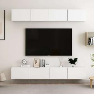 VidaXL Falra Szerelhető TV Szekrény Szett - Fehér - 100x30x30 cm