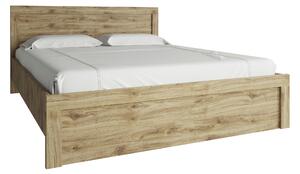 Franciaágy 120 cm Deloris (navarra tölgy) (matrac és ágyrács nélkül)