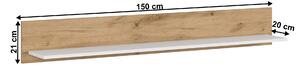 Polc 150 cm Vilgi 150 (fehér + wotan tölgy). 1064646
