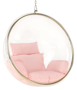 Felakasztható fotel Brynlee Typ 1 (rózsaszín + arany + átlátszó). 1065209