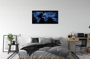Canvas képek kék térkép 100x50 cm