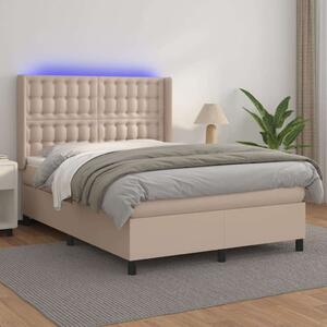 VidaXL LED-es Ágy Matraccal - 140x190 cm