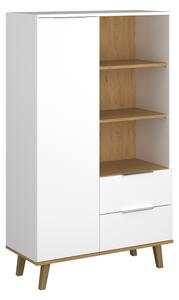 Regál Nickole 1D2S (fehér + kőtölgy). 1053088