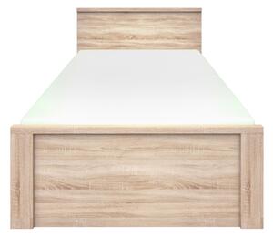 Franciaágy 120 cm Noella (sonoma tölgy) (matrac és ágyrács nélkül)