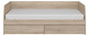 Egyszemélyes ágy 90 cm Noella (sonoma tölgy) (ágyráccsal)