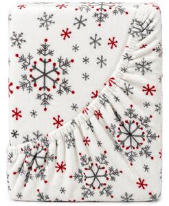 4Home Snowflakes mikroflanel lepedő, 160 x 200 cm