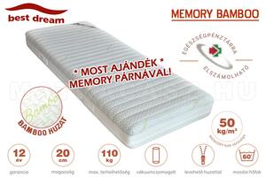 Best Dream Memory Bamboo matrac 100x200 cm - ajándék memory párnával