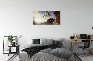 Canvas képek Hegyi kerékpár ég felhők 100x50 cm