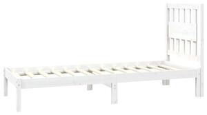 VidaXL fehér tömör fenyőfa ágykeret 75x190 cm (2FT6 Small Single)