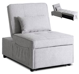 Dönthető, alvófunkciós fotel iberis 80 cm szürke, fotel