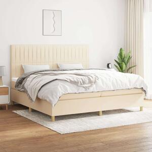 VidaXL Krémszínű Ágy 200x200 cm Matraccal