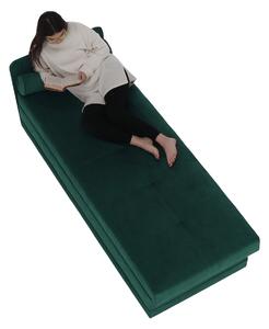 Egyszemélyes ágy (dívány) 80 cm Rinok (smaragdzöld) (tárolóhellyel). 1017287