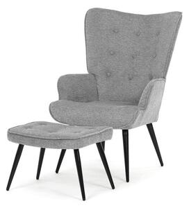Relaxációs fotel, szürke, bársony kárpit, AK-303 GREY2