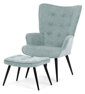 Relaxációs fotel, kék, bársony kárpit, AK-303 BLUE2