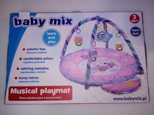 Baby Mix zenélő játszószőnyeg - Maci pink