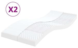 VidaXL 7 Zónás Habmatrac - 2 db - 100x200 cm