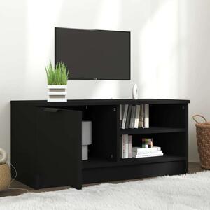 Fekete szerelt fa tv-szekrény 80 x 35 x 36,5 cm